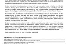 Albert Einstein - Reading Reading Fo…: English Esl Worksheets Pdf with regard to Albert Einstein Reading Comprehension Worksheet