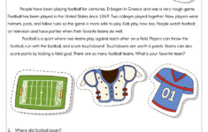 All About Football Worksheet - Have Fun Teaching throughout Soccer Reading Comprehension Worksheets For English Learners
