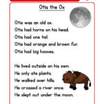 Alphabet Stories Letter O Reading Comprehension Worksheet   Have Throughout Large Print Reading Comprehension Passages Worksheets