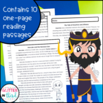 Ancient Greek Mythology Reading Comprehension Passages   Glitter Intended For Ancient Greece Reading Comprehension Worksheets