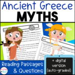 Ancient Greek Mythology Reading Comprehension Passages   Glitter Throughout Ancient Greece Reading Comprehension Worksheets