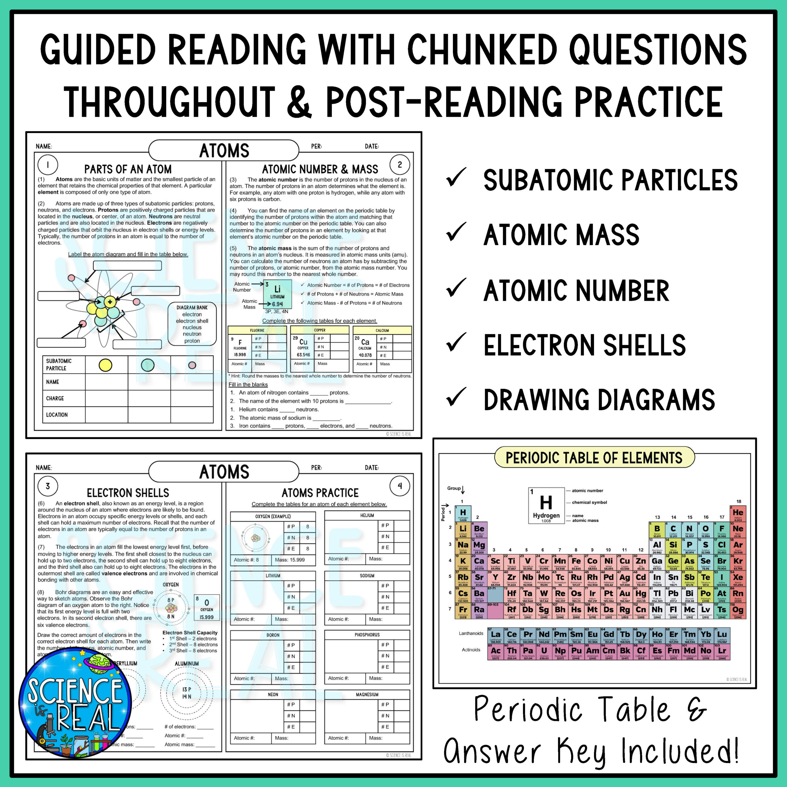 Atoms Worksheet - Atoms Reading Comprehension And Questions - Classful throughout Atoms Reading Comprehension Worksheets