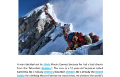 Bad Dream Stops Everest Climber'S Re…: English Esl Worksheets Pdf in Legend Adventure Reading Comprehension Worksheets