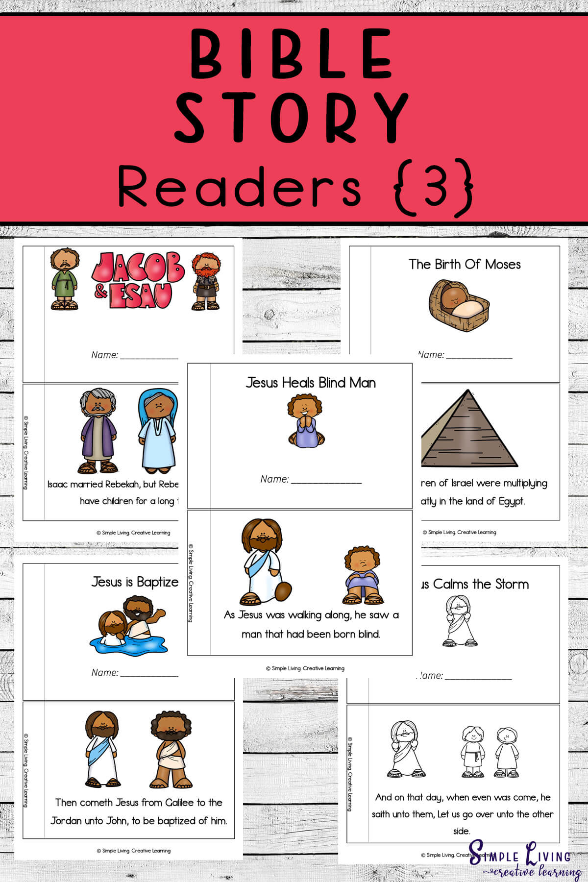 Bible Story Readers {3} - Simple Living. Creative Learning regarding Bible Story Reading Comprehension Worksheets