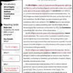Bill Of Rights Reading Packetteach Simple For Bill Of Rights Reading Comprehension Worksheet