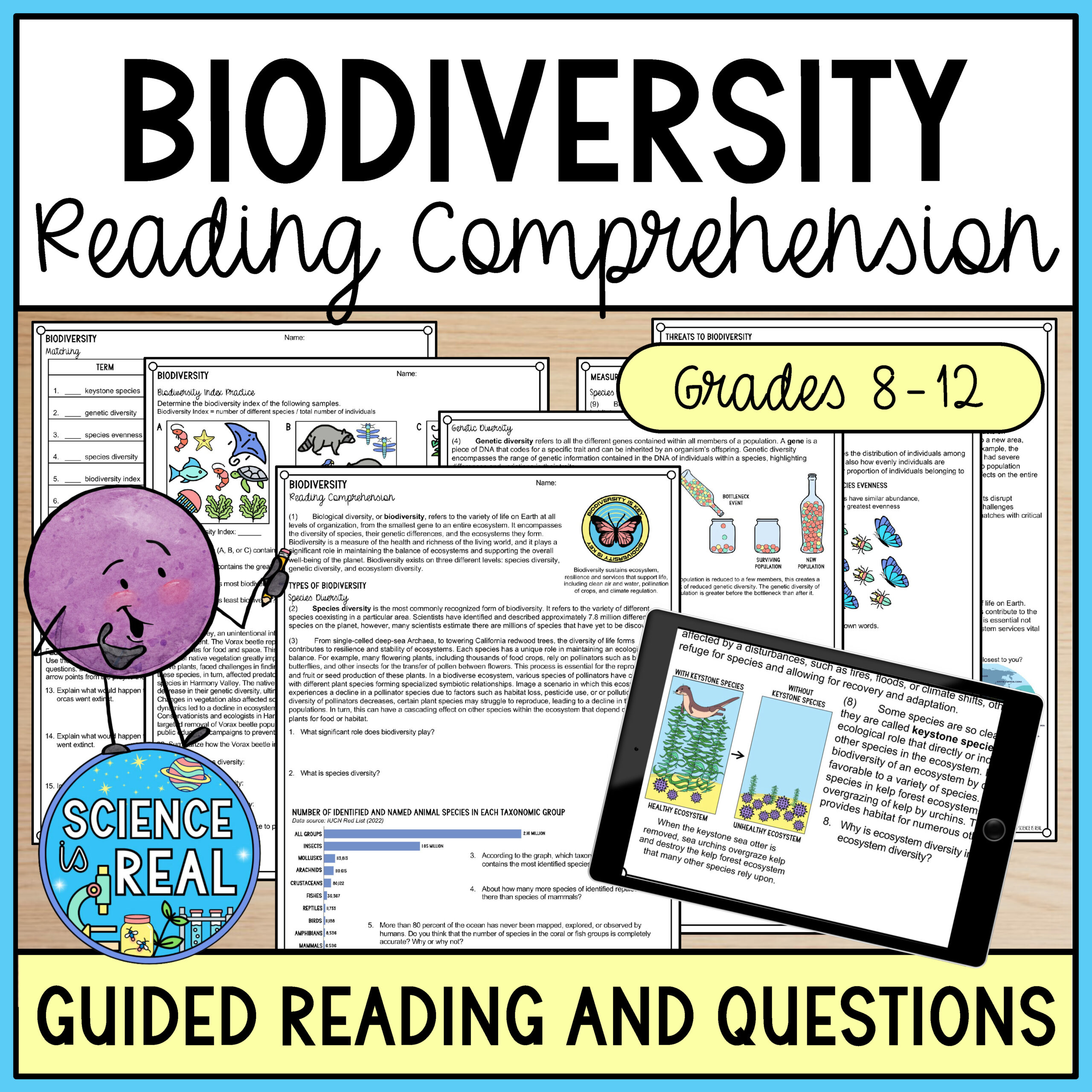 Biodiversity Guided Reading Comprehension - Classful throughout Biodiversity Reading Comprehension Worksheet Answer Key