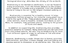 Biodiversity Reading Comprehension | Games4Esl in Biodiversity Reading Comprehension Worksheet Answer Key