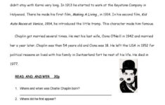 Biographies Reading For Detail (Dee…: English Esl Worksheets Pdf & Doc pertaining to Biography Reading Comprehension Worksheets