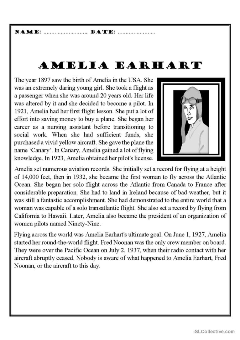 Biography-Esl-English Language-Readi…: Français Fle Fiches intended for Biographical Comprehension Worksheets