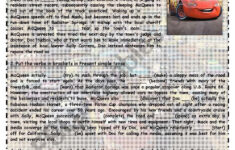 Cars I - Cloze, Present Simple, Reading Comprehension, Writing with Reading Comprehension Worksheets About Cars