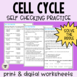 Cell Cycle Self Checking Practice   Laney Lee In Cell Cycle Reading Comprehension Worksheet