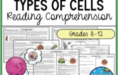 Cells Reading Comprehension - Cell Theory, Types Of Cells, And with Cell Organelles Reading Comprehension Worksheets