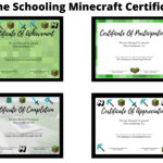 Certificate Of Participation   Minecraft Theme, 4 Different Style For Minecraft Reading Certificates Printable