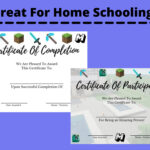 Certificate Of Participation   Minecraft Theme, 4 Different Style With Regard To Minecraft Reading Certificates Printable