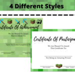 Certificate Of Participation   Minecraft Theme, 4 Different Style With Regard To Minecraft Reading Certificates Printable