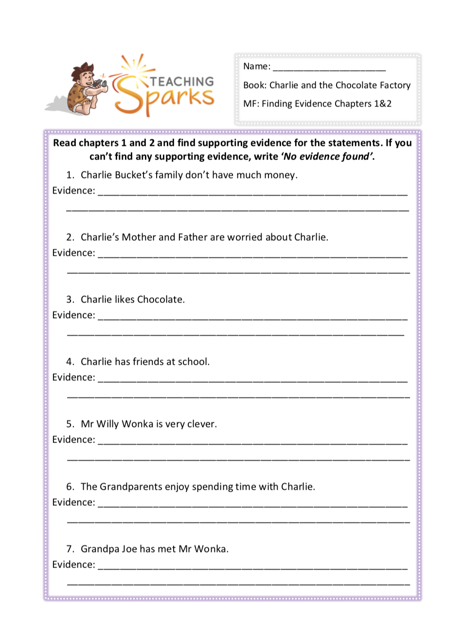 Charlie And The Chocolate Factory | Ks2 | Year 3 | Year 4 with Charlie and the Chocolate Factory Comprehension Worksheets