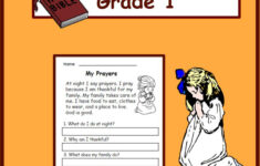 Christian Reading Comprehension Worksheet 1: Prayer, God - Grade for Bible Story Reading Comprehension Worksheets