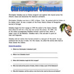 Christopher Columbus Reading For Det…: English Esl Worksheets Pdf Intended For Christopher Columbus Reading Comprehension Worksheet