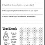 Cinderella Reading Activity, Comprehension Questions, Word Search, Coloring  Pages, Printable Homeschool Resource, Digital Download Learning Regarding Cinderella Reading Comprehension Questions Worksheets
