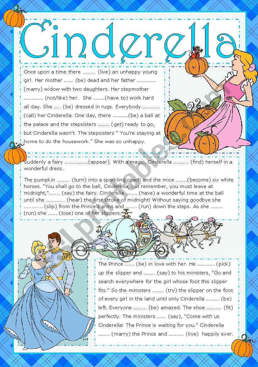 Cinderella- Reading Activity (+Key) (Editable) - Esl Worksheet in Cinderella Reading Comprehension Questions Worksheets