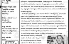 Civil Rights Movement Reading Packet regarding Civil Rights Reading Comprehension Worksheets