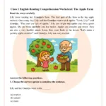 Class 1 Reading Comprehension Worksheet – Apples Story Pdf Within Farm Unit Reading Comprehension Passages Worksheets Class 1 Reading Comprehension Worksheet – Apples Story Pdf Within Farm Unit Reading Comprehension Passages Worksheets