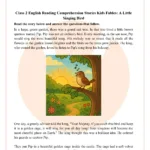 Class 2 Reading Comprehension: A Big White Hen Worksheet Pdf In Comprehension Stories For Year 2 Worksheets