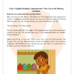Class 3 Reading Comprehension Worksheet: The Solver Story Pdf Regarding Reading Comprehension Worksheet For Grade 3 Learners