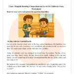 Class 3 Reading Comprehension Worksheet With Story Pdf Intended For Reading Comprehension Worksheet For Grade 3 Learners