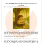 Class 4 Reading Comprehension Worksheet Pdf – The Singing Plants Pertaining To Ela Worksheet Grade 4 Reading Comprehension