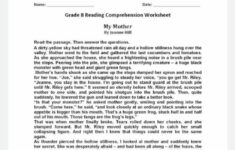 Class 8 Subject English Name: Qquad Date: Qquad Grade 8 Reading throughout Reading Comprehension Worksheet For Class 8