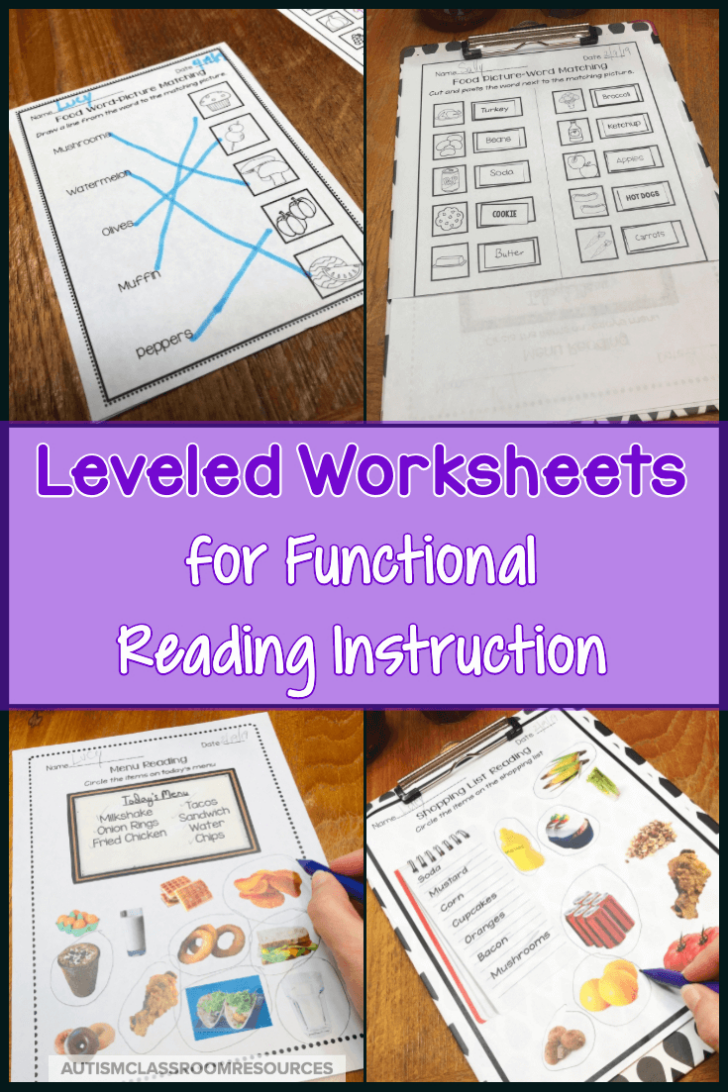 Functional Reading Comprehension Worksheets