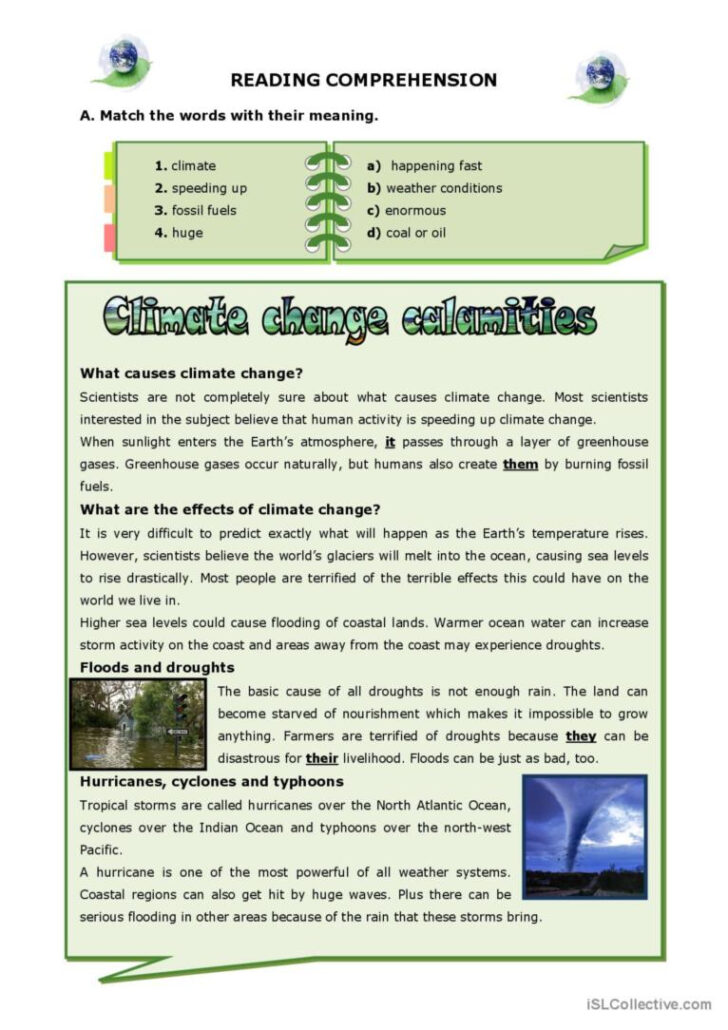 Pre-Intermediate Reading Comprehension Worksheets For International Students