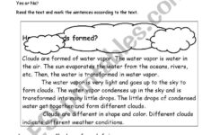 Clouds - Esl Worksheetgardhenia in Clouds Reading Comprehension Worksheet
