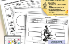 Complete Microscopes Bundle- Printable Rubric, How-To Guide pertaining to Microscope Reading Comprehension Worksheet Middle School