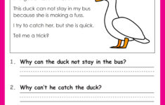 Comprehension For Class 1 | Grade1To6 regarding Worksheet on Reading Comprehension Std 1