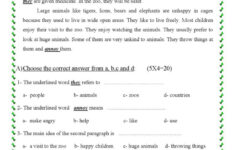 Comprehension Passage For Grade 6 Ge…: English Esl Worksheets Pdf with Grade 6 Reading Comprehension Worksheets With Answers