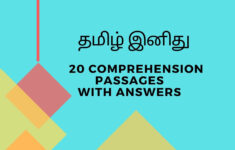 Comprehension Passages (Level 6) – Tamil Language Worksheets inside Tamil Small Passage With Questions Worksheets
