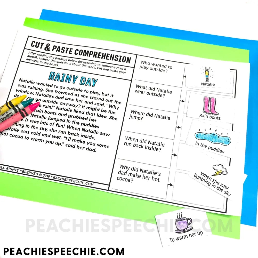 Cut And Paste Comprehension Stories For The Whole Year for Copy And Paste Reading Comprehension Worksheets