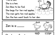 Cvc Reading Comprehension For Kindergarten - Mobotoy for Story Cvc Reading Comprehension Worksheets