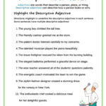 Descriptive Adjectives Worksheets   Readingvine Regarding Adjectives Reading Comprehension Worksheets