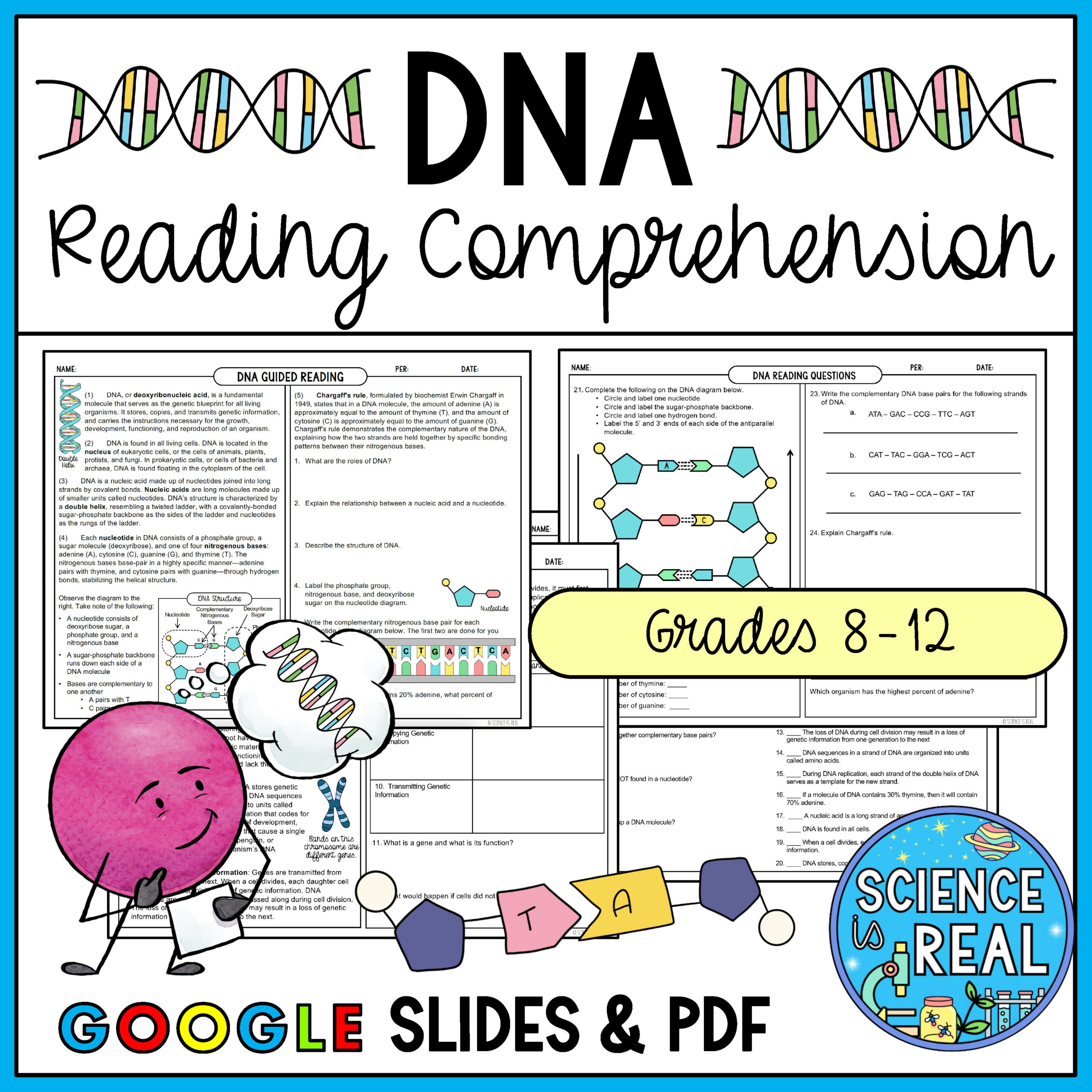 Dna Guided Reading Comprehension - Classful in Dna Reading Comprehension Worksheet