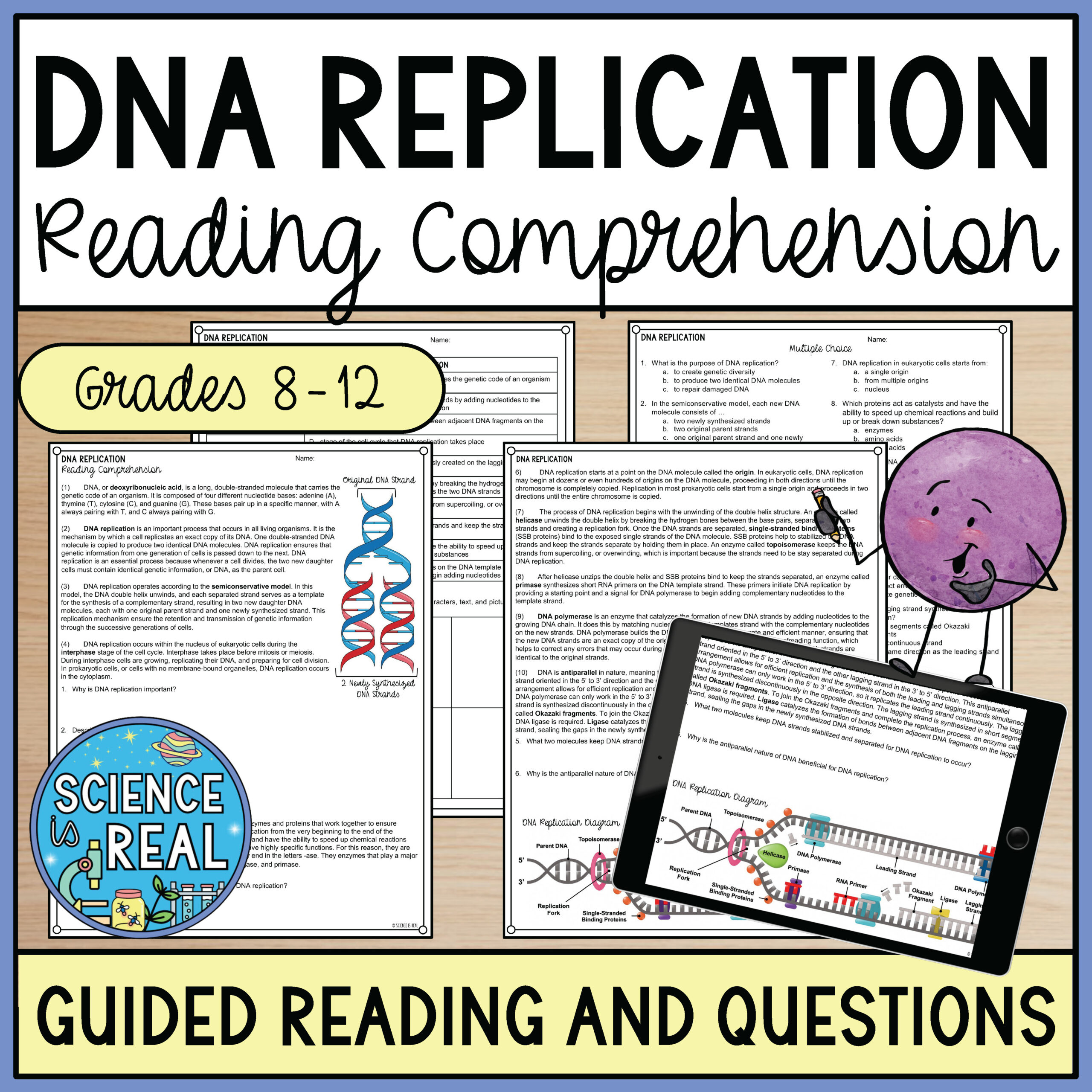 Dna Replication Reading Comprehension - Classful with regard to Dna Replication Reading Comprehension Worksheet