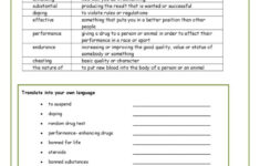 Doping In Sport: English Esl Worksheets Pdf &amp; Doc throughout Doping Reading Comprehension Worksheet