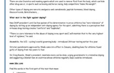 Doping In Sport Reading For Detail (…: English Esl Worksheets Pdf throughout Doping Reading Comprehension Worksheet