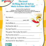 Dr. Seuss Printables And Activities | Brightly Regarding Dr Seuss Reading Comprehension Passages Worksheets
