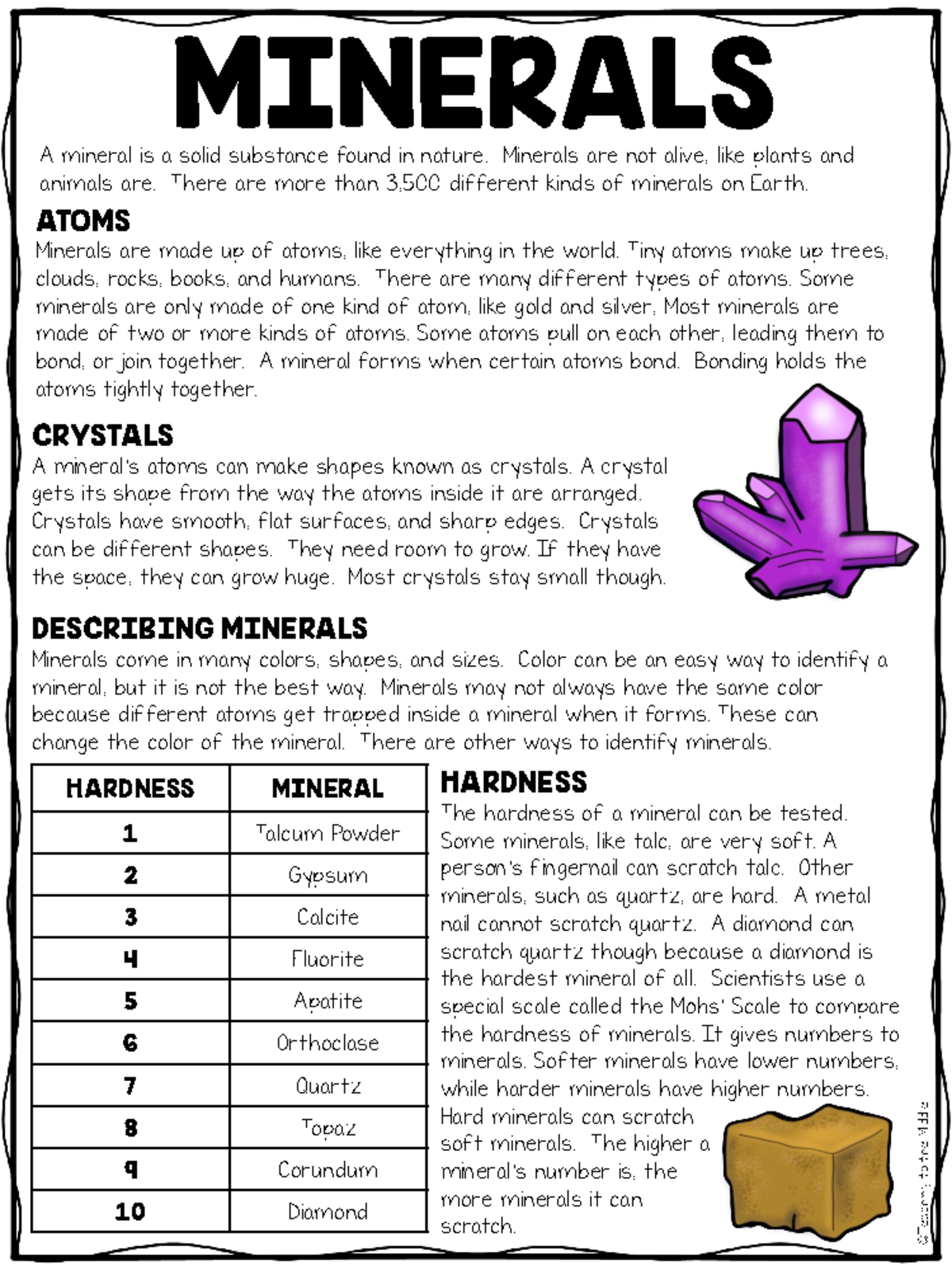 Earth Science 3 - Minerals Reading Comprehension Worksheet - Studocu throughout Minerals Reading Comprehension Worksheet Answer Key