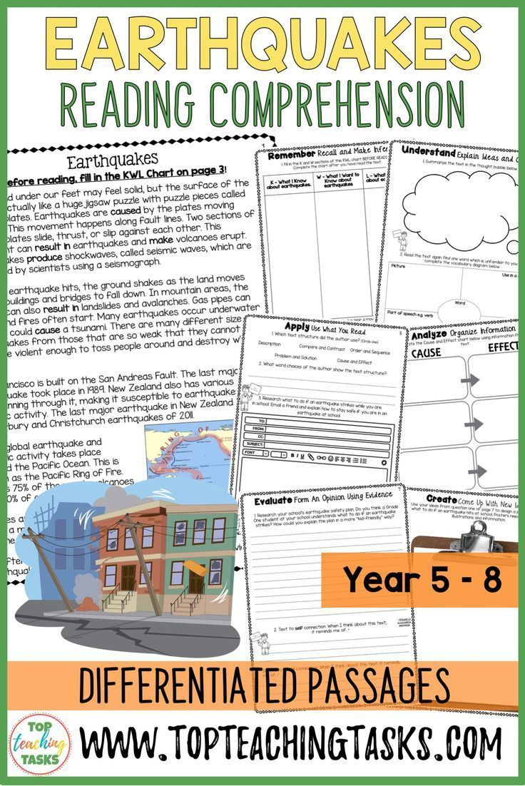 Earthquakes Reading Comprehension Passages And Questions - Top regarding Earthquakes And Seismic Waves Reading Comprehension Worksheets