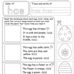 Easter Reading Worksheet   Free Printable, Digital, & Pdf For Kindergarten Reading Comprehension Cut And Paste Worksheets