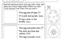 Easter Reading Worksheet - Free Printable, Digital, &amp; Pdf for Kindergarten Reading Comprehension Cut And Paste Worksheets